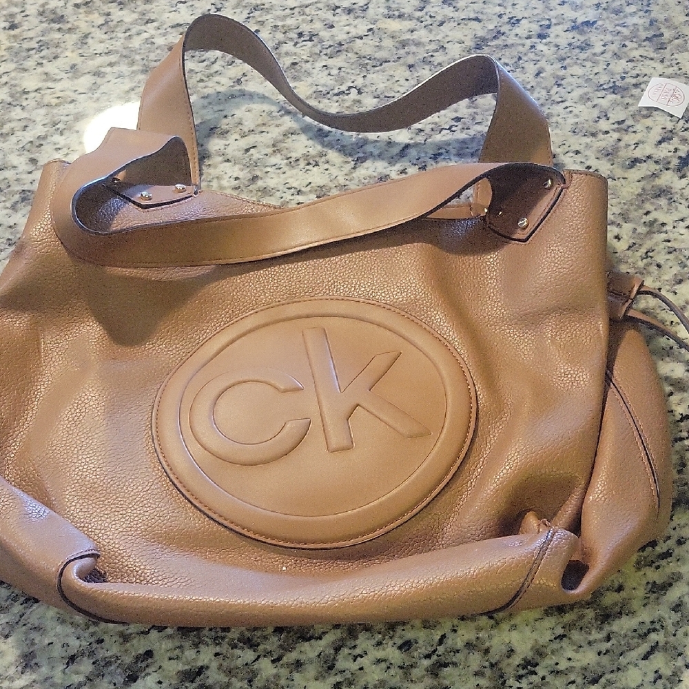 Calvin Klein Brown Leather Shoulder Bag